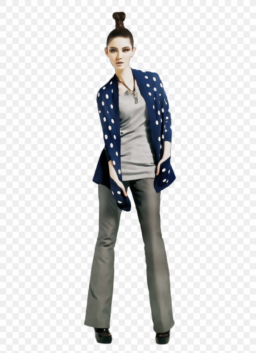 Clothing Jeans Blue Standing Outerwear, PNG, 1704x2344px, Watercolor, Blazer, Blue, Clothing, Costume Download Free