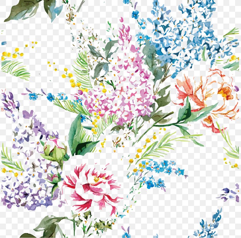 Flower Watercolor Painting Floral Design, PNG, 809x809px, Flower, Art, Blossom, Branch, Color Download Free