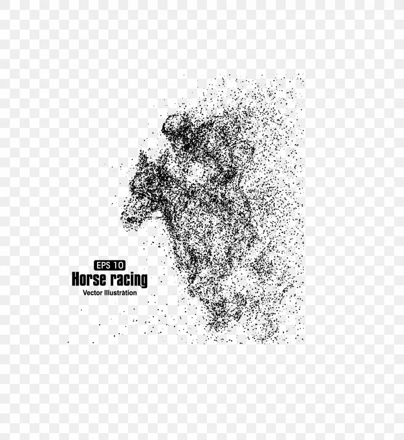 Horse Euclidean Vector Particle Illustration, PNG, 1865x2035px, Horse, Black And White, Drawing, Free Particle, Monochrome Download Free
