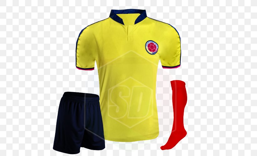 T-shirt Colombia National Football Team Uniform Sports Fan Jersey, PNG, 500x500px, Tshirt, Active Shirt, Adidas, Clothing, Colombia National Football Team Download Free