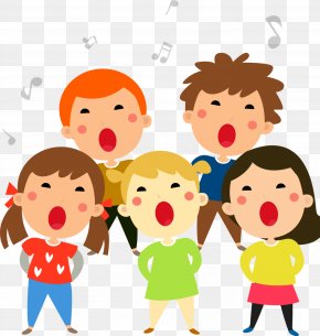 cartoon childrens choir clipart