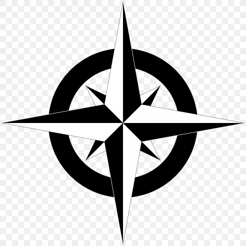 North Compass Free Content Clip Art, PNG, 900x900px, North, Black And White, Cardinal Direction, Compass, Compass Rose Download Free