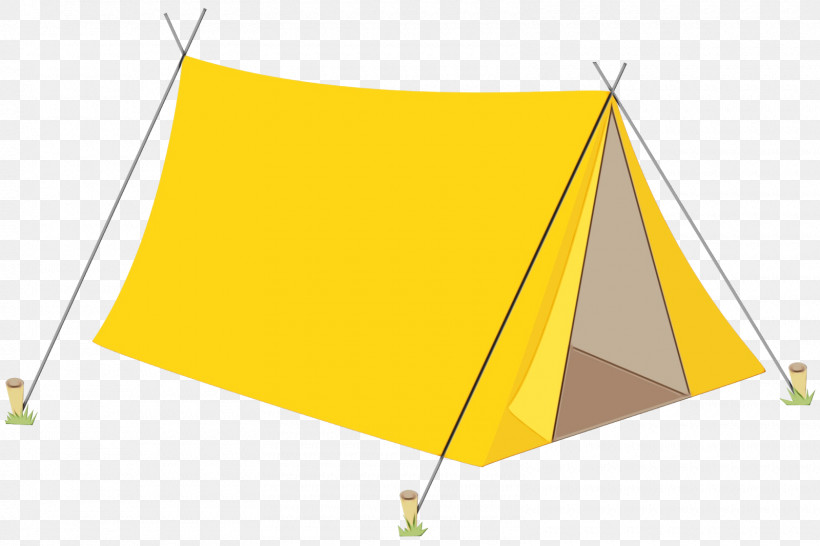 Triangle Tent Yellow Meter Font, PNG, 1600x1066px, Watercolor, Geometry, Mathematics, Meter, Paint Download Free