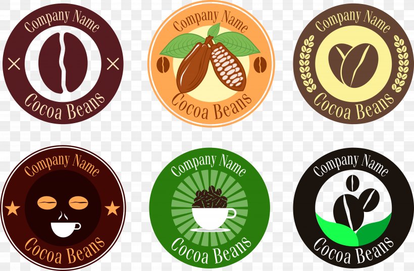 Coffee Cafe Cocoa Bean Logo, PNG, 5391x3533px, Coffee, Badge, Bean, Brand, Cafe Download Free