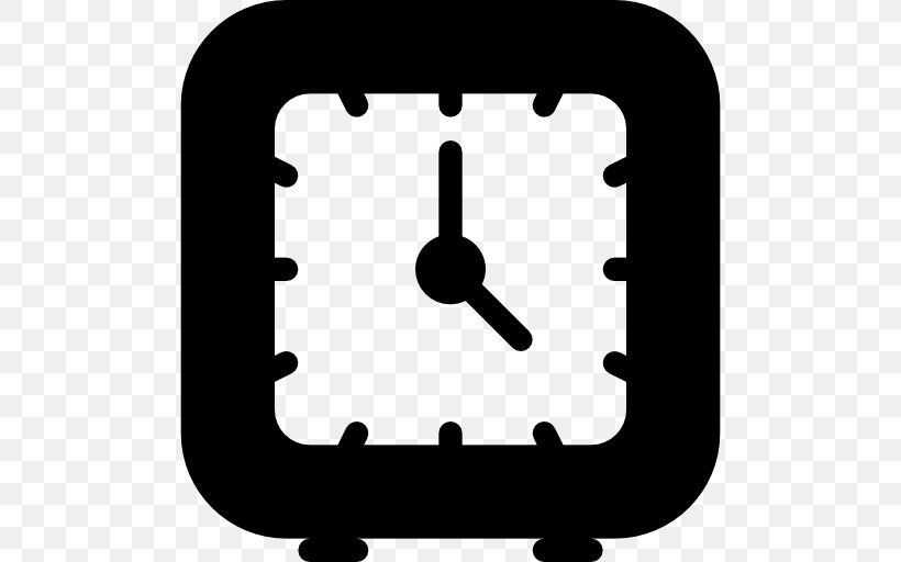 Alarm Clocks, PNG, 512x512px, Clock, Alarm Clocks, Area, Black And White, Hour Download Free