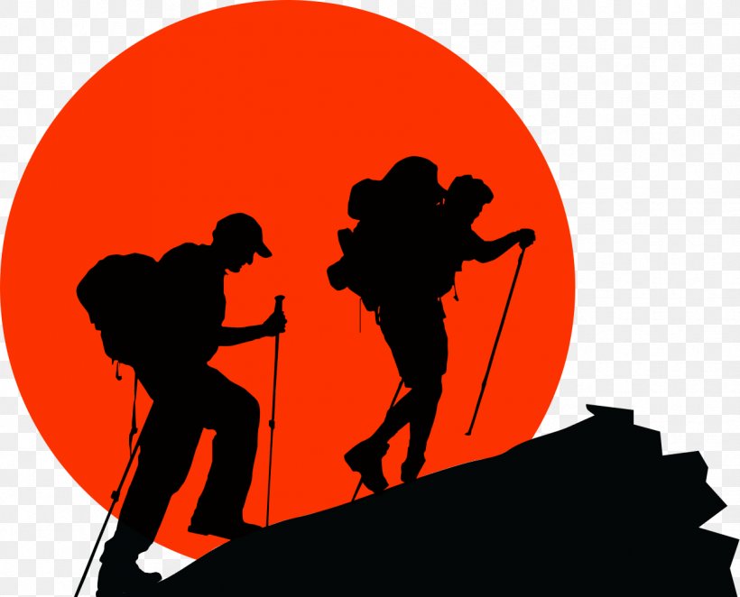 Backpacking Hiking Silhouette Clip Art, PNG, 1244x1005px, Backpacking, Adventure, Art, Backpack, Climbing Download Free