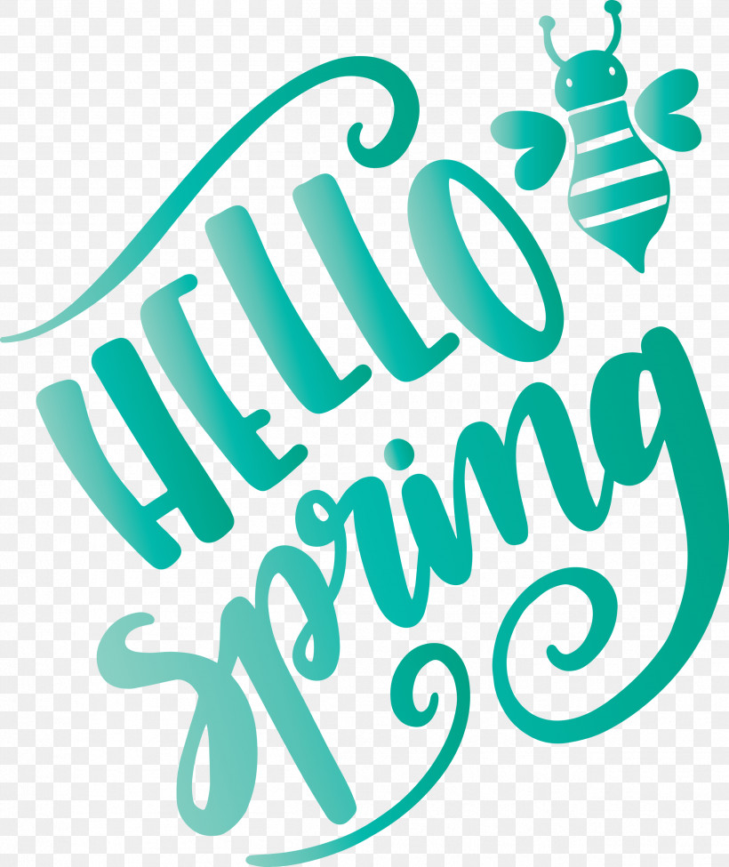 Hello Spring Spring, PNG, 2521x2999px, Hello Spring, Logo, Spring, Text, Turquoise Download Free