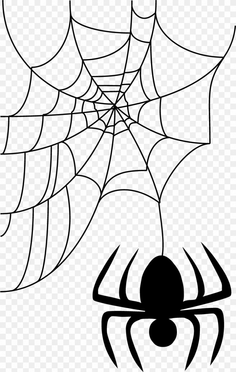 Spider Web Halloween, PNG, 831x1311px, Spider, Area, Bezpera, Black And White, Branch Download Free