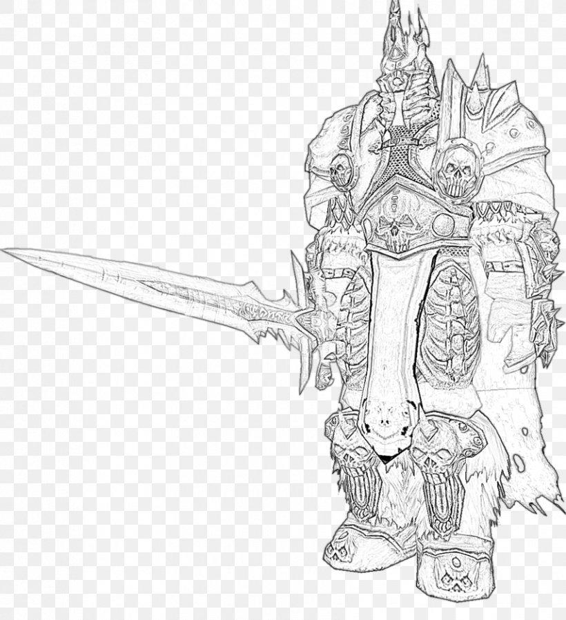 World Of Warcraft: Wrath Of The Lich King Drawing Coloring Book Sketch, PNG, 854x936px, Drawing, Armour, Art, Artwork, Black And White Download Free