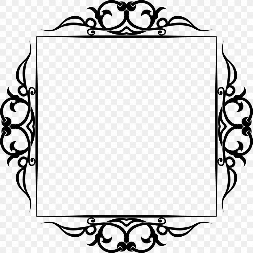 Borders And Frames Picture Frames Decorative Arts Clip Art, PNG, 2346x2346px, Borders And Frames, Area, Artwork, Black, Black And White Download Free