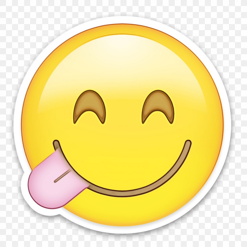 Emoticon, PNG, 1024x1024px, Watercolor, Emoticon, Happiness, Paint, Smile Download Free