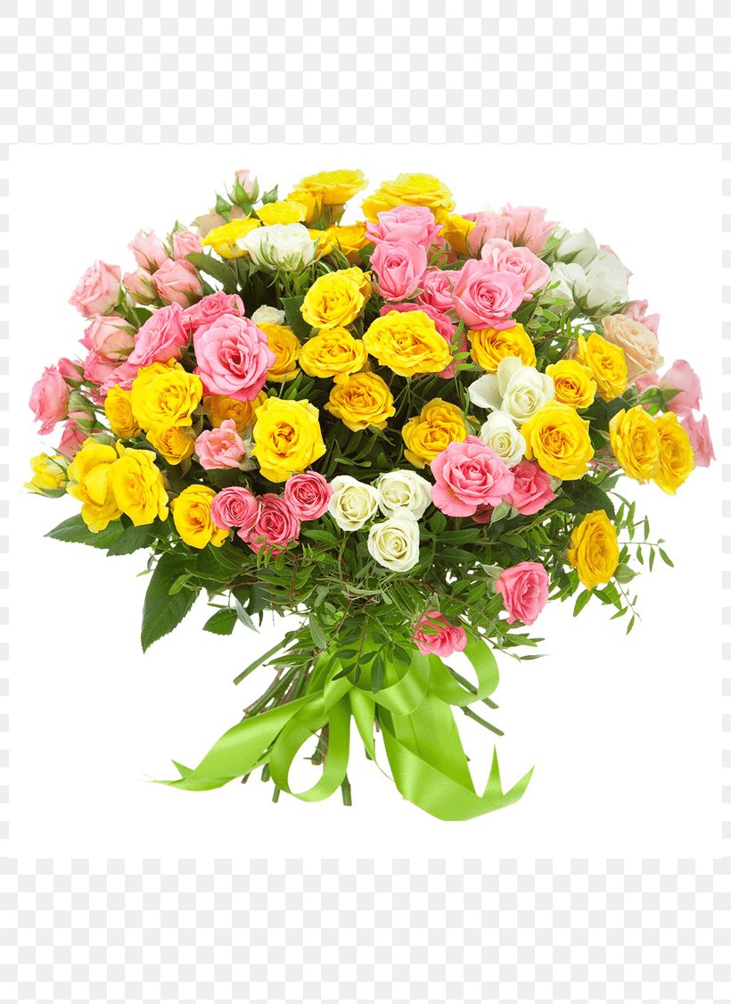 Flower Bouquet Garden Roses Yellow Pink, PNG, 800x1125px, Flower Bouquet, Annual Plant, Color, Cream, Cut Flowers Download Free