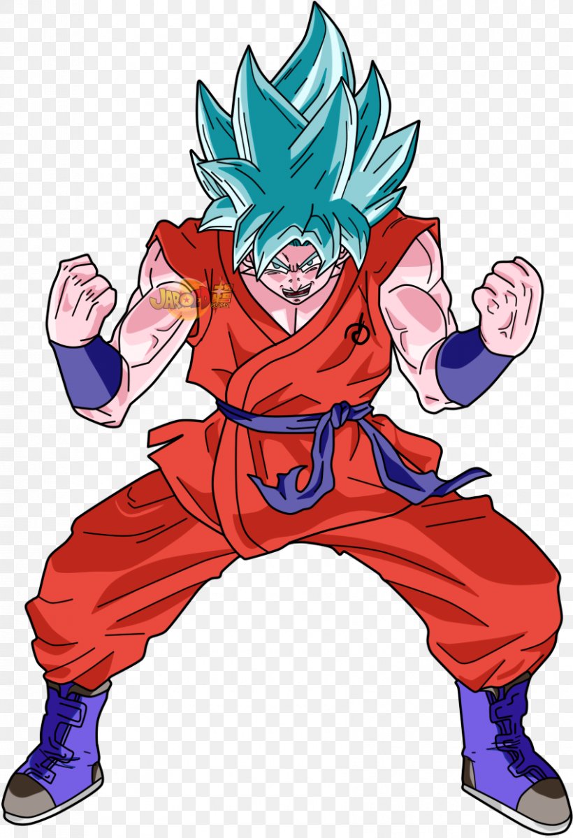 Goku SSJ Blue (costume z) kaioken transparent background PNG