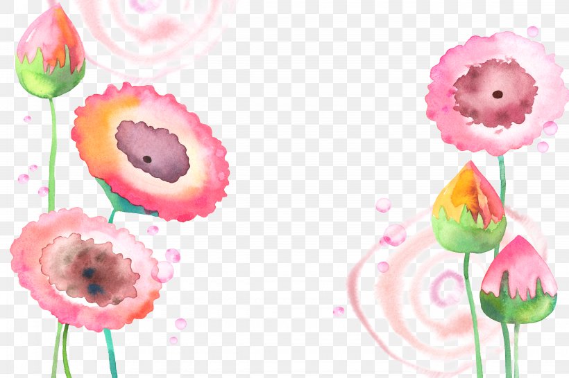 Watercolor: Flowers Watercolor Painting, PNG, 4500x3000px, Watercolor Flowers, Art, Cake Decorating, Confectionery, Floral Design Download Free