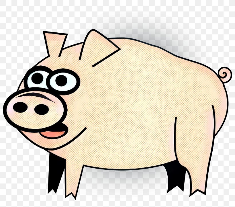 Cartoon Clip Art Snout Domestic Pig Boar, PNG, 800x722px, Pop Art, Boar, Cartoon, Domestic Pig, Fawn Download Free