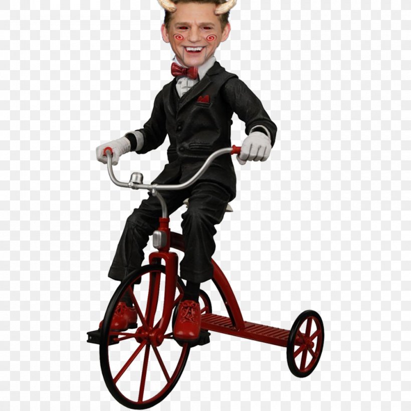 Jigsaw Billy The Puppet Tricycle Action & Toy Figures, PNG, 1000x1000px, Jigsaw, Action Toy Figures, Bicycle, Bicycle Accessory, Billy The Puppet Download Free