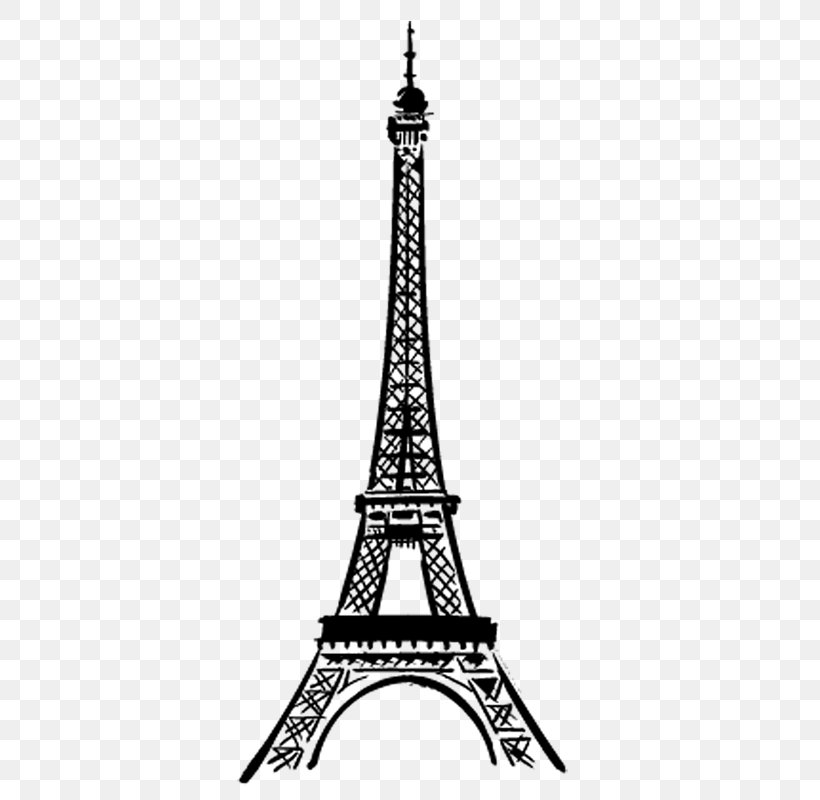 Eiffel Tower Silhouette, PNG, 368x800px, Eiffel Tower, Black, Black And White, Drawing, Landmark Download Free