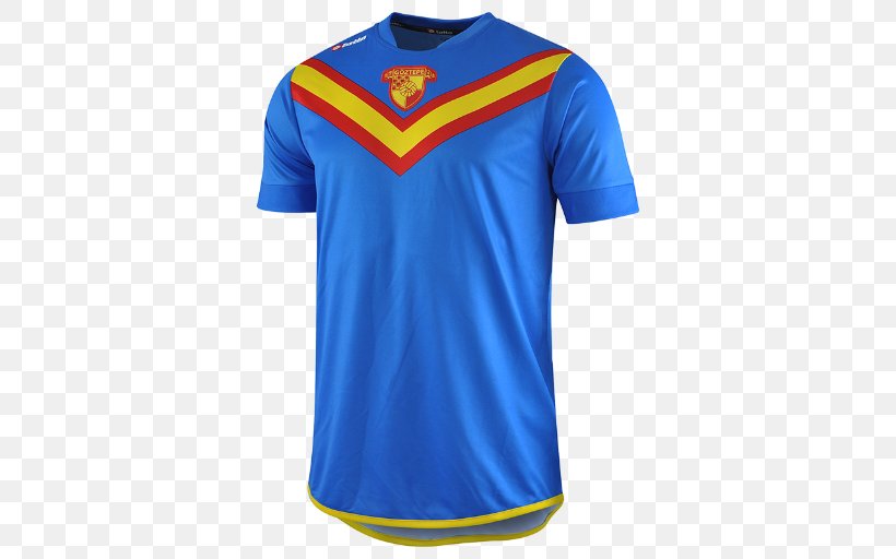 Göztepe S.K. T-shirt 2017–18 Süper Lig Kit Sports Fan Jersey, PNG, 512x512px, Tshirt, Active Shirt, Clothing, Cobalt Blue, Electric Blue Download Free