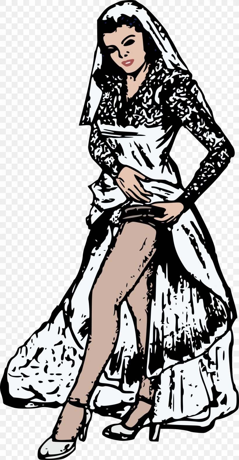 Garter Dress Clothing Woman Clip Art, PNG, 1250x2400px, Watercolor, Cartoon, Flower, Frame, Heart Download Free