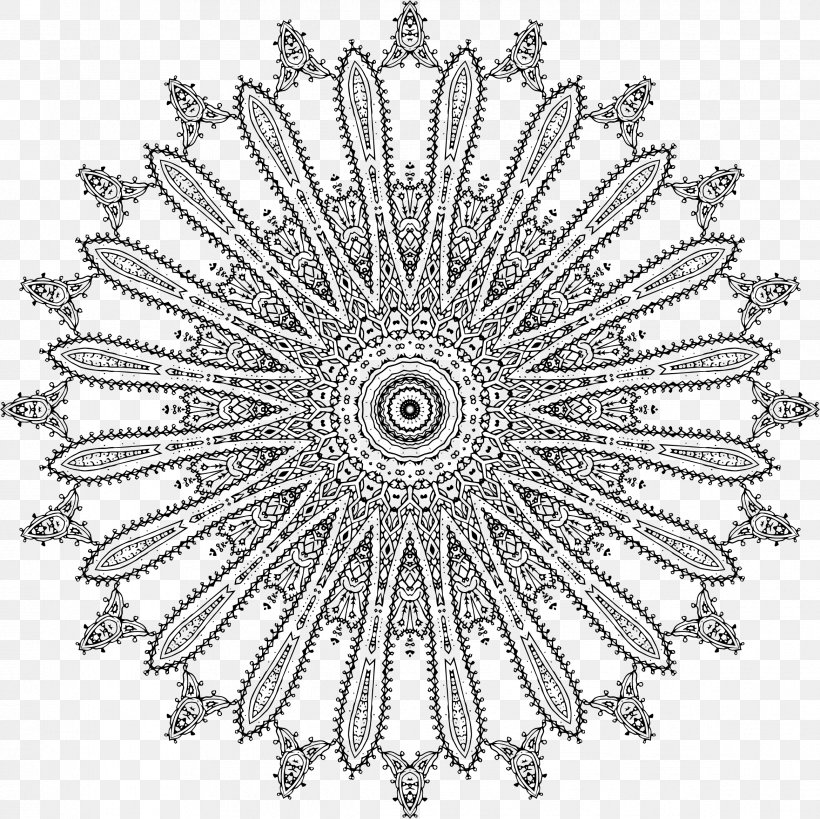 Clip Art, PNG, 2338x2338px, Mandala, Black And White, Body Jewelry, Coloring Book, Doily Download Free