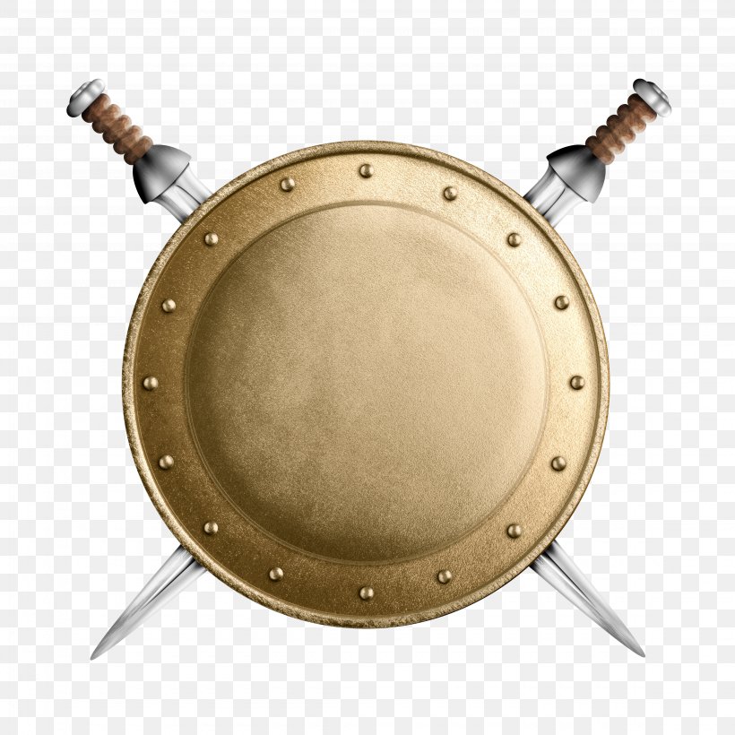 Round Shield Stock Photography Stock Illustration Sword, PNG, 4500x4500px, Shield, Brass, Drawing, Gladiator, Metal Download Free