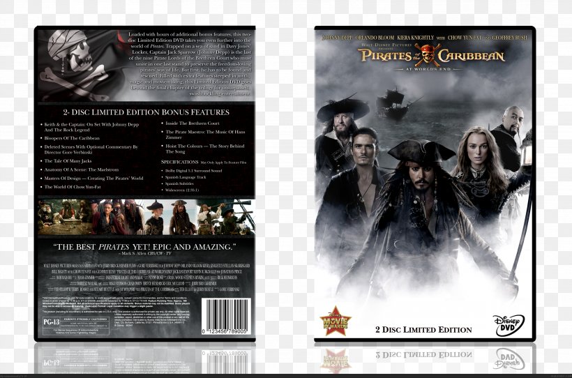 Pirates Of The Caribbean: At World's End Film DVD Hoist The Colours, PNG, 3008x1990px, Pirates Of The Caribbean, Advertising, Art, Cover Art, Dvd Download Free