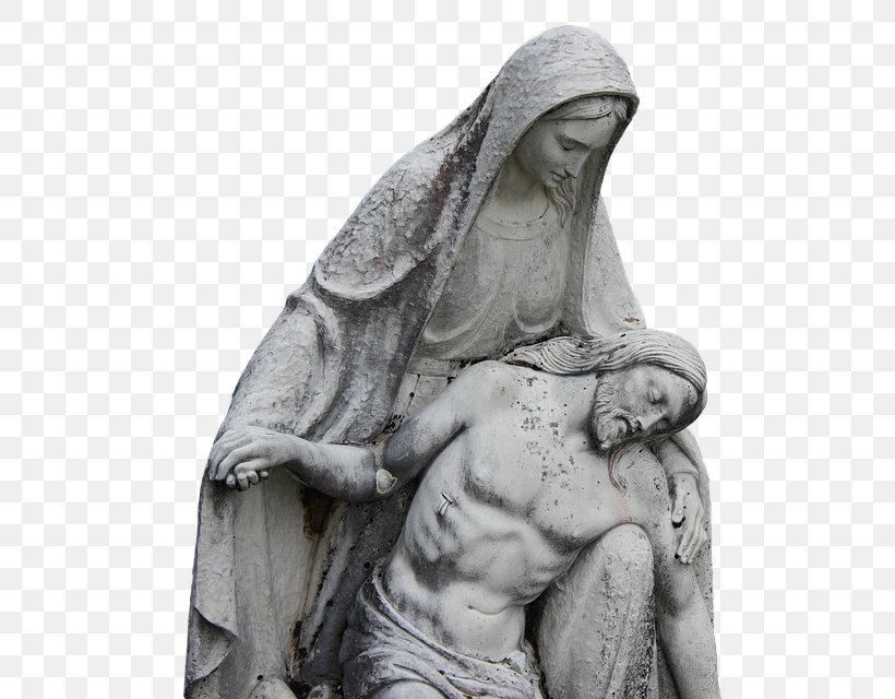 Statue Pietà Image Sculpture Christianity, PNG, 546x640px, Statue, Archaeological Site, Artwork, Black And White, Carving Download Free