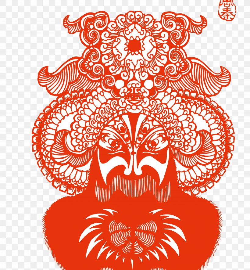 China Chinese Paper Cutting Peking Opera Chinese Opera, PNG, 4986x5385px, Watercolor, Cartoon, Flower, Frame, Heart Download Free
