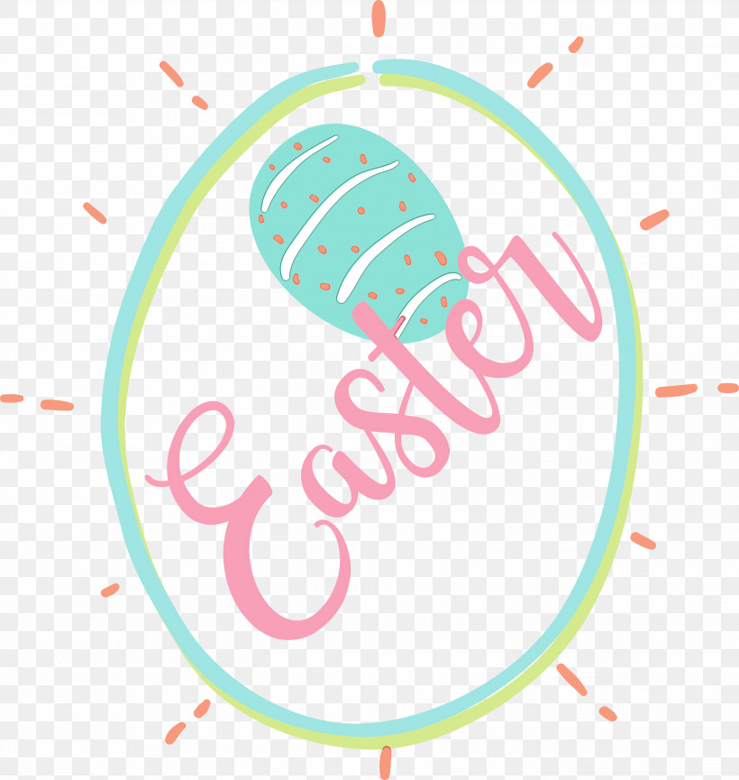 Turquoise Text Line Font Logo, PNG, 2843x3000px, Easter Day, Circle, Easter Sunday, Happy Easter, Line Download Free