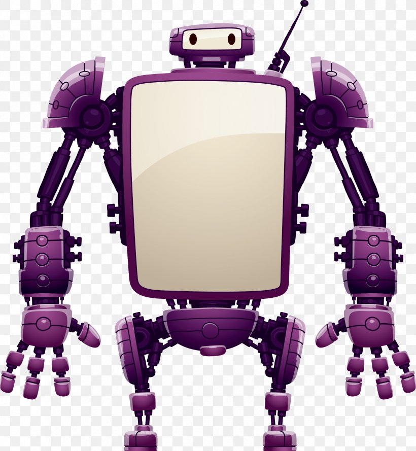 Robot Clip Art, PNG, 2442x2650px, Robot, Artificial Intelligence, Machine, Purple, Robotics Download Free