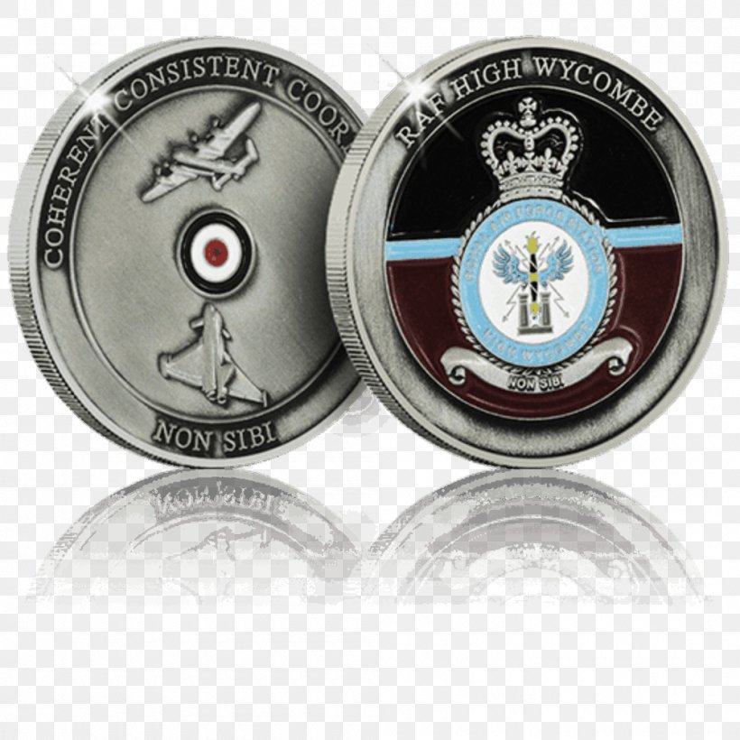 Silver Commemorative Coin Emblem Royal Air Force, PNG, 1000x1000px, Silver, Badge, Brand, Challenge Coin, Coin Download Free