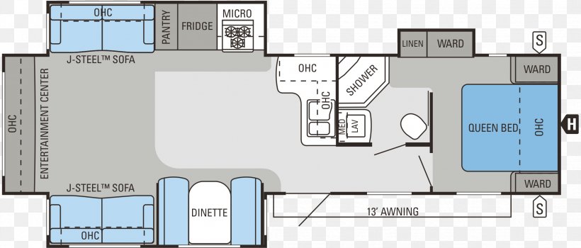 Caravan Jayco, Inc. Campervans Floor Plan Trailer, PNG, 2333x998px, Caravan, Area, Campervans, Cruise America, Diagram Download Free