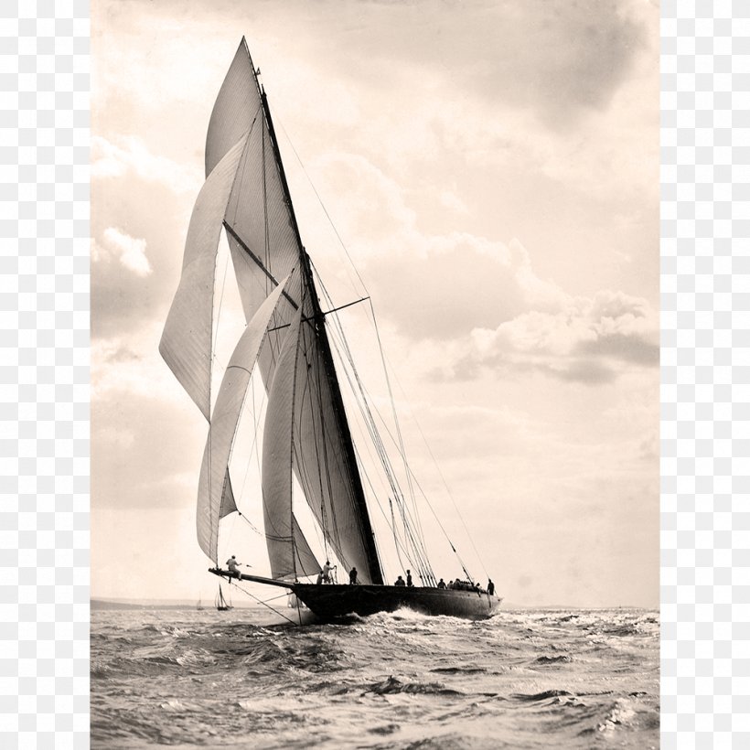 Sailing Sloop Yawl Brigantine, PNG, 1000x1000px, Sail, Baltimore Clipper, Black And White, Boat, Brigantine Download Free
