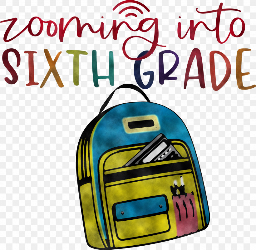 Back To School Sixth Grade, PNG, 3000x2932px, Back To School, Bag, Baggage, Handbag, Meter Download Free