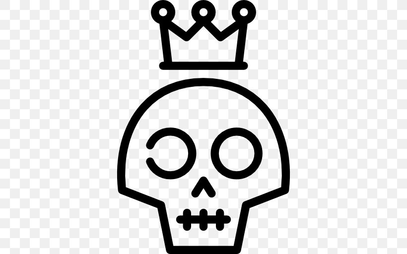 Skull Icon Design, PNG, 512x512px, Skull, Area, Black And White, Bone, Crown Download Free