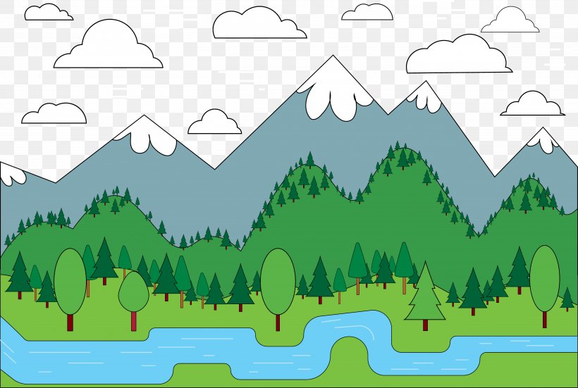 Green Landscape Plants, PNG, 5841x3926px, Cartoon, Area, Drawing, Elevation, Fukei Download Free