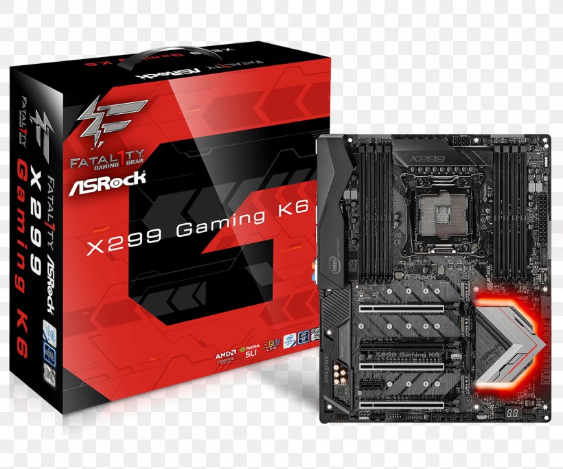 LGA 2066 Intel X299 AsRock X299 GAMING K6 Motherboard Intel Core, PNG, 1200x1000px, Lga 2066, Asrock, Asrock X299 Gaming K6, Asrock X299 Professional Gaming I9, Atx Download Free