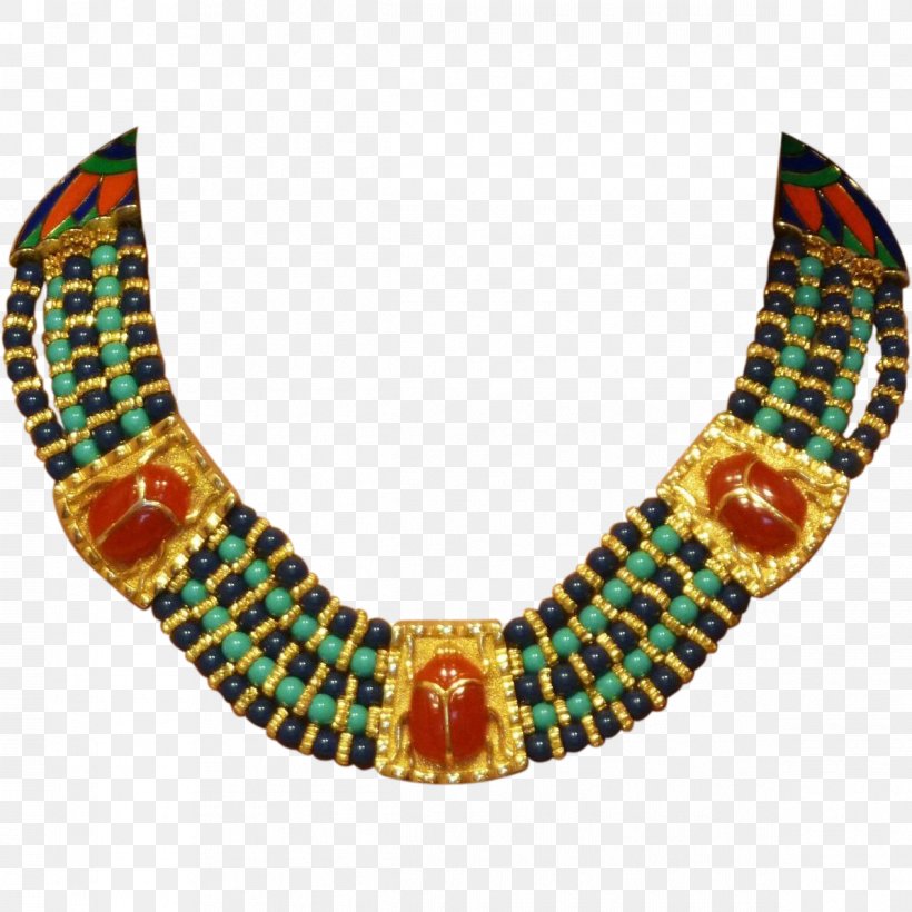 Necklace Jewellery Choker Egyptian Revival Architecture Scarab, PNG, 1195x1195px, Necklace, Bead, Choker, Clothing Accessories, Egyptian Revival Architecture Download Free