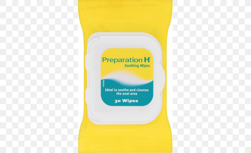 Preparation H Wet Wipe, PNG, 500x500px, Wet Wipe, Yellow Download Free