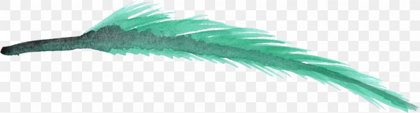 Watercolor Painting Clip Art Image, PNG, 1024x276px, Watercolor Painting, Art, Drawing, Feather, Green Download Free