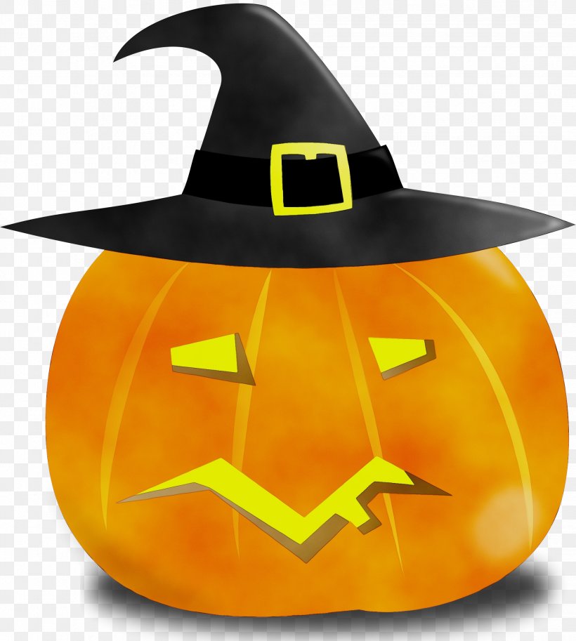 Jack-o'-lantern, PNG, 2039x2272px, Watercolor, Calabaza, Fruit, Hat, Headgear Download Free
