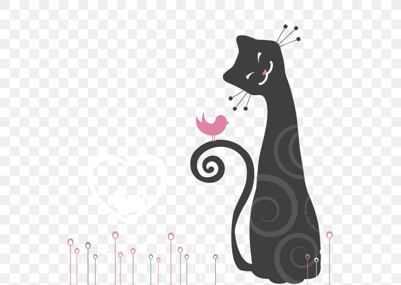 Black Cat Kitten Clip Art, PNG, 543x584px, Cat, Black Cat, Carnivoran, Cartoon, Cat Like Mammal Download Free