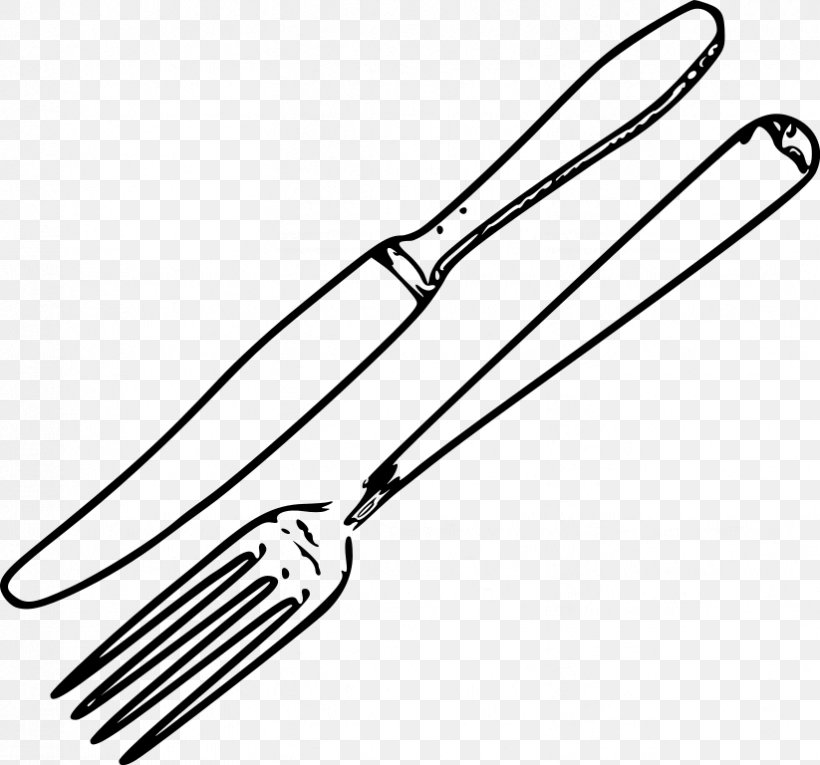 Knife Fork Spoon Clip Art, PNG, 823x768px, Knife, Black And White, Cutlery, Fork, Gardening Forks Download Free