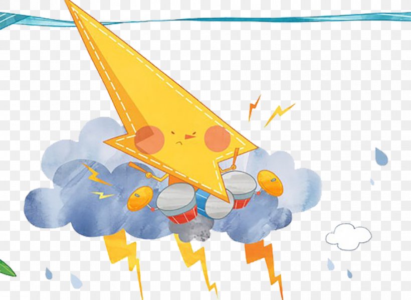 Cartoon Lightning Thunder Animation Poster, PNG, 905x661px, Cartoon, Air Travel, Animation, Art, Cloud Download Free