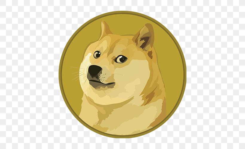 Dogecoin Shiba Inu Scrypt Cryptocurrency Ethereum, PNG, 500x500px, Dogecoin, Altcoins, Bitcoin, Bitcoin Faucet, Carnivoran Download Free