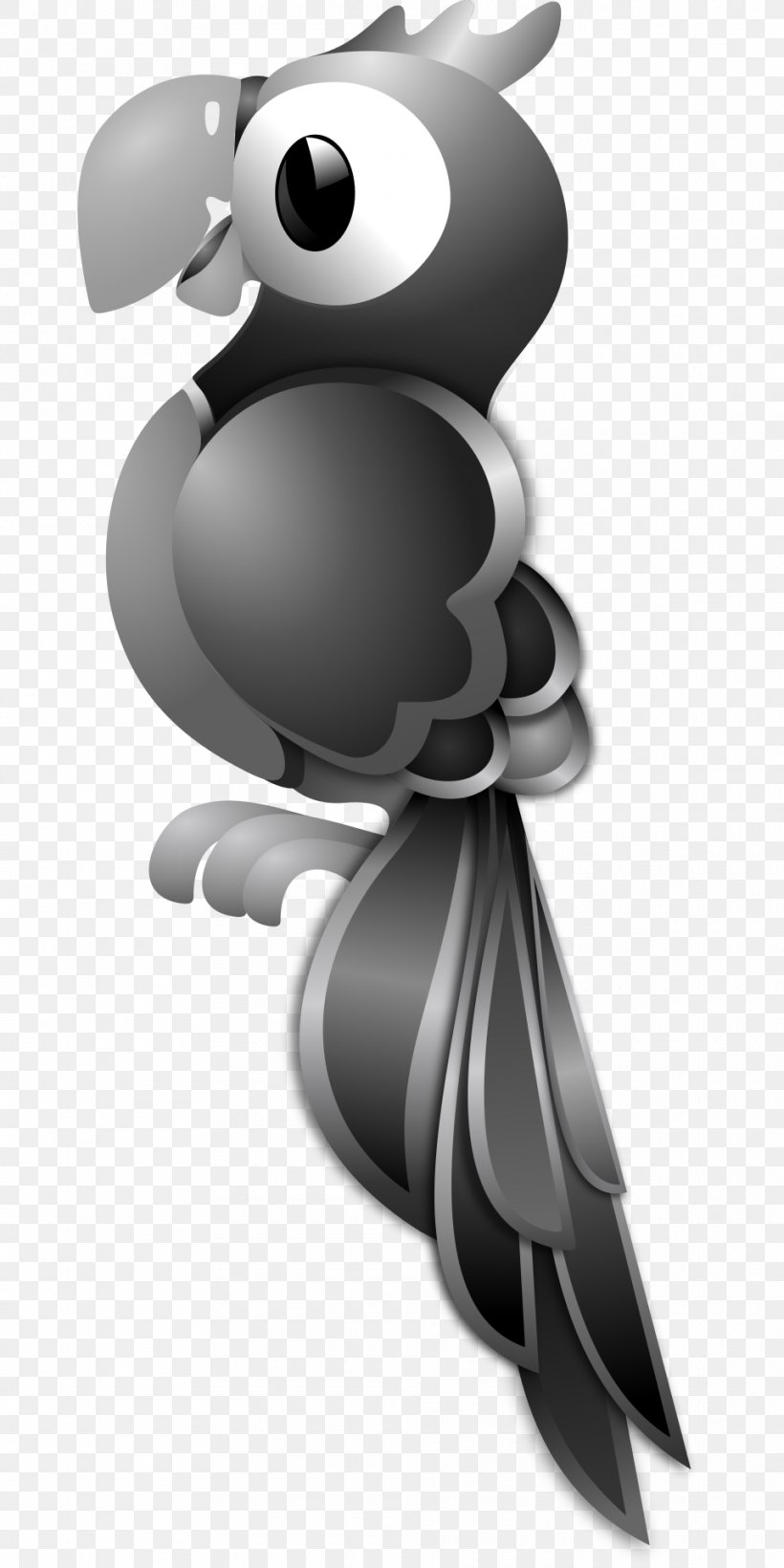 Parrot Clip Art, PNG, 960x1920px, Parrot, Black And White, Cartoon, Pirate Parrot, Public Domain Download Free