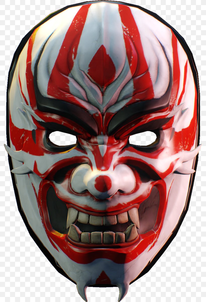 Payday 2 Yakuza Mask Overkill Software Gang, PNG, 787x1200px, Payday 2, Bicycle Helmet, Character, Clown, Fictional Character Download Free