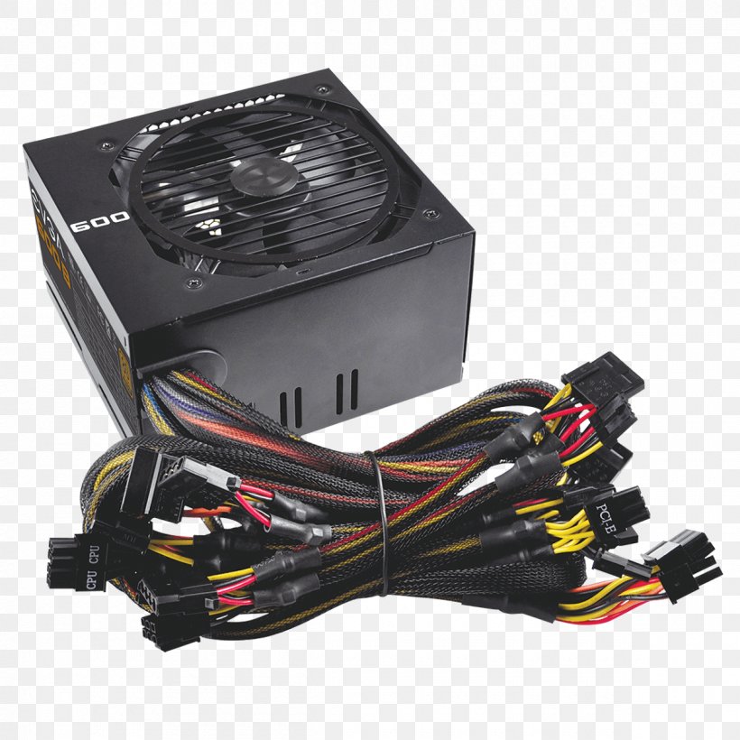 Power Supply Unit 80 Plus EVGA Corporation Power Converters Computer, PNG, 1200x1200px, 80 Plus, Power Supply Unit, Ac Adapter, Atx, Cable Download Free