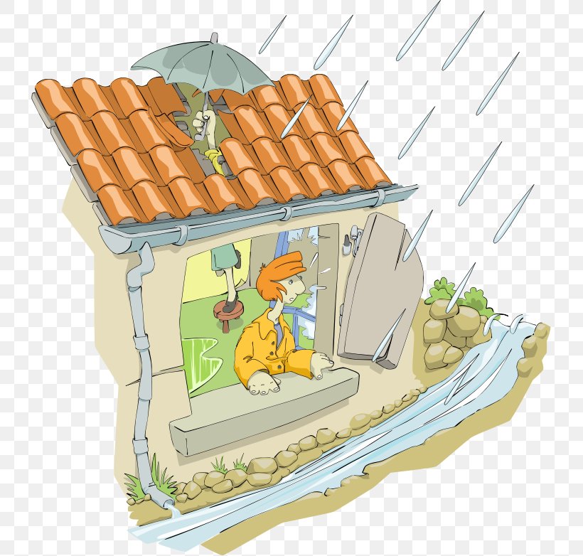 Roof House Leak Clip Art, PNG, 731x782px, Roof, Building, Chimney, Flat Roof, Food Download Free