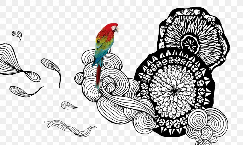 Amazon Parrot Drawing, PNG, 1000x600px, Parrot, Amazon Parrot, Art, Artwork, Beak Download Free